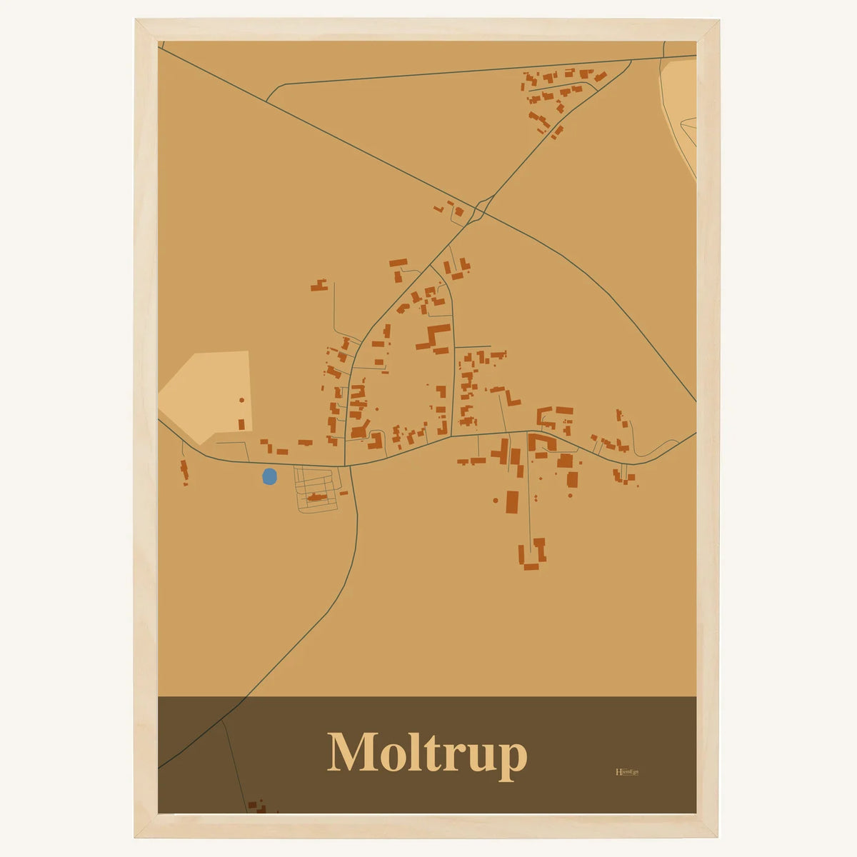 Moltrup plakat – Firkantet 2026 – Lys pastel brun