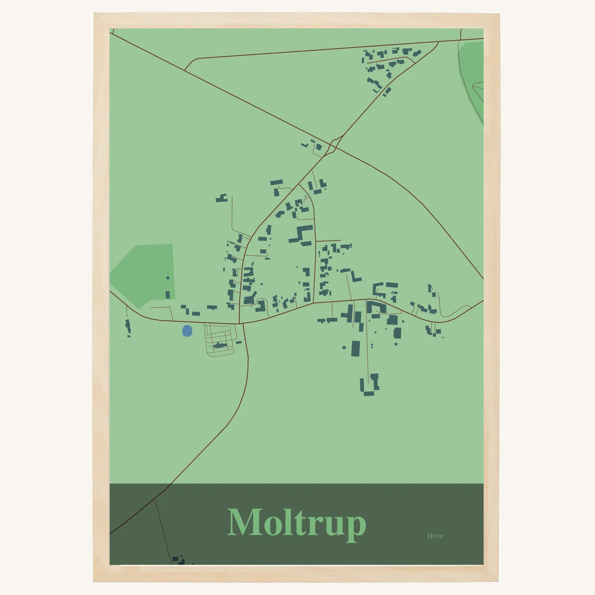 Moltrup plakat – Firkantet 2026 – Lys pastel grøn