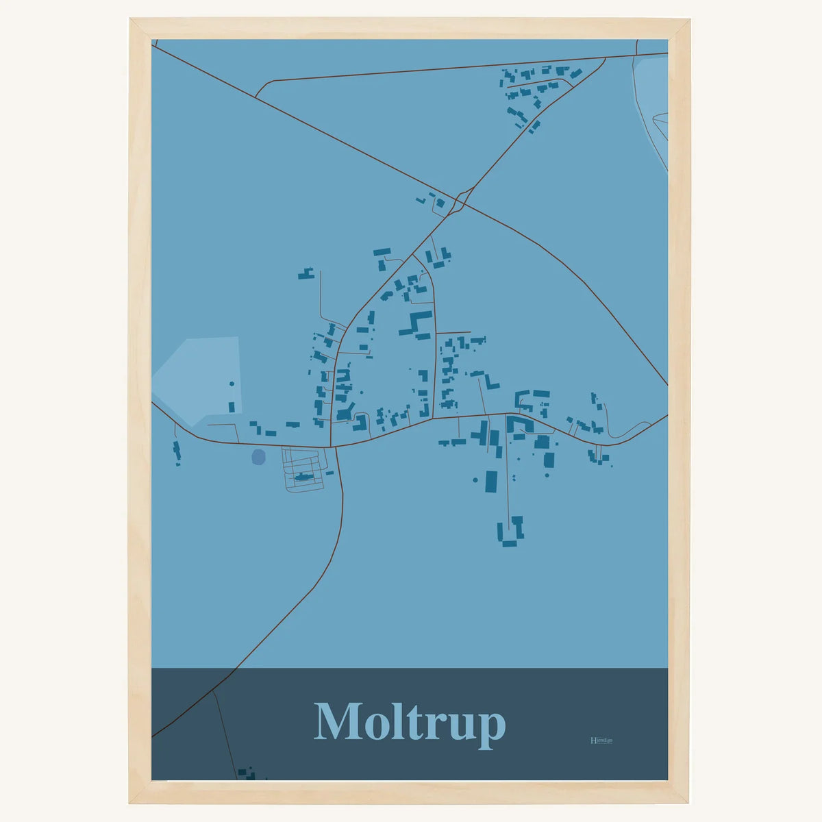 Moltrup plakat – Firkantet 2026 – Lys pastel blå