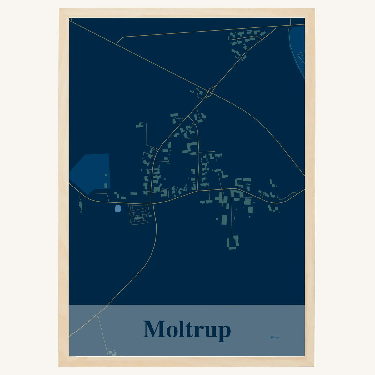 Moltrup plakat – Firkantet 2026 – Mørk blå