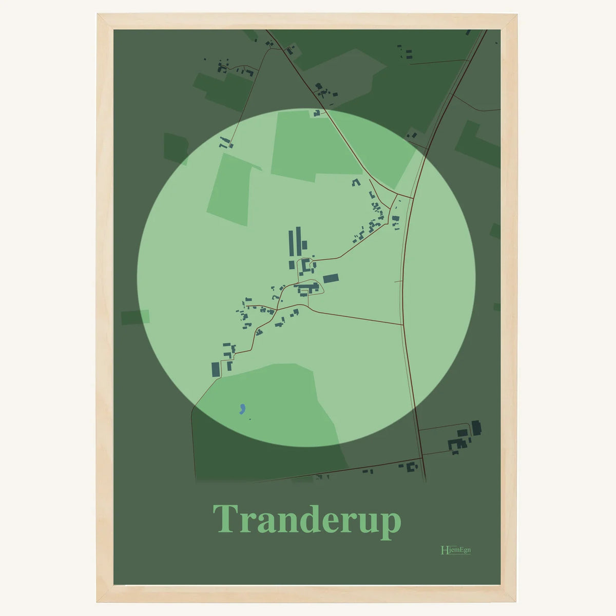 Tranderup plakat – Centrum 2026 – Lys pastel grøn