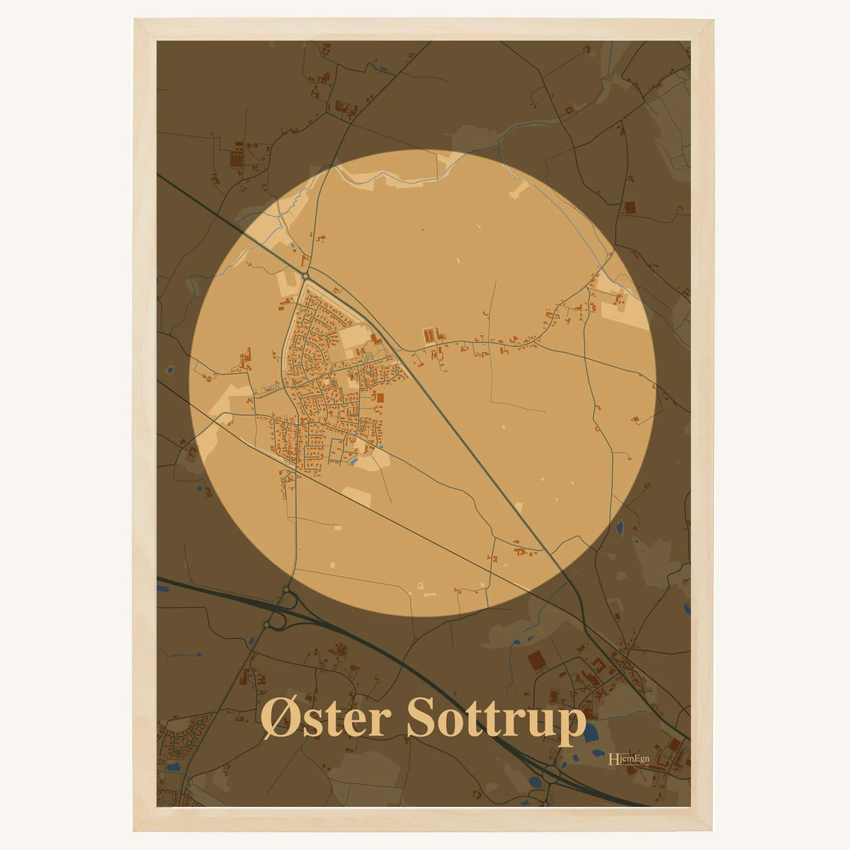 Øster Sottrup plakat – Centrum 2026 – Lys pastel brun