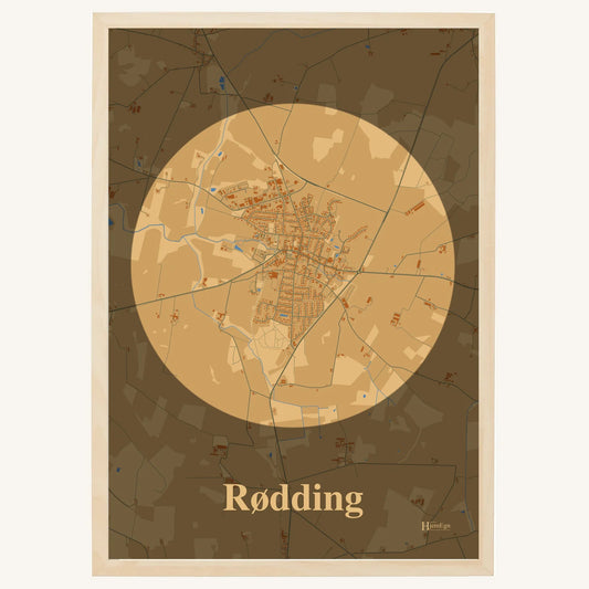 Rødding Plakat – Lys pastel brun