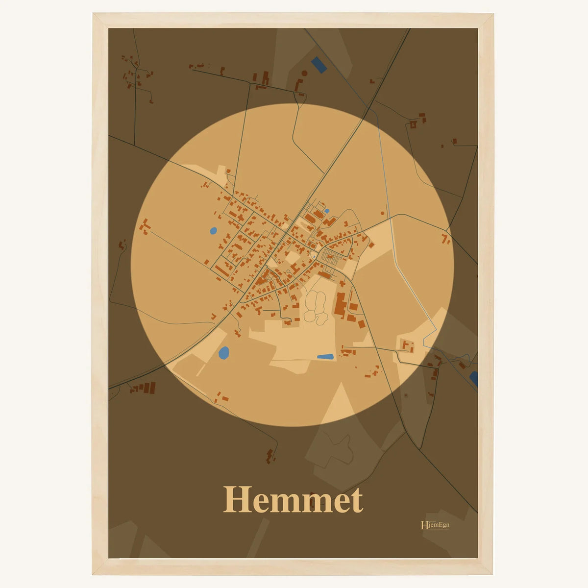Hemmet plakat – Centrum 2026 – Lys pastel brun