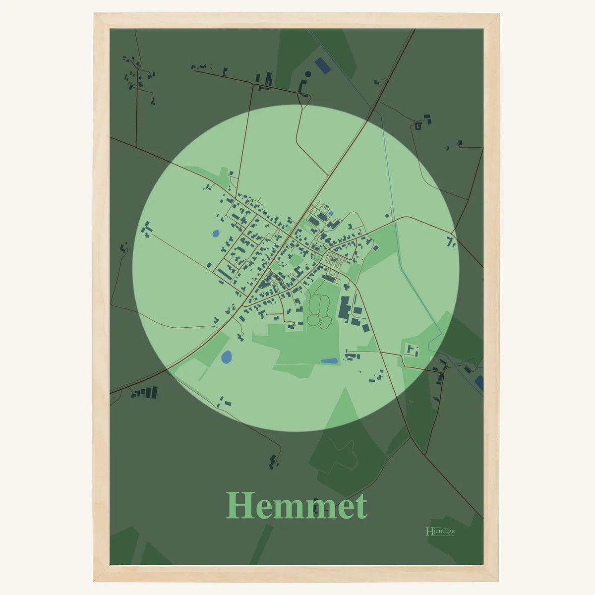Hemmet plakat – Centrum 2026 – Lys pastel grøn