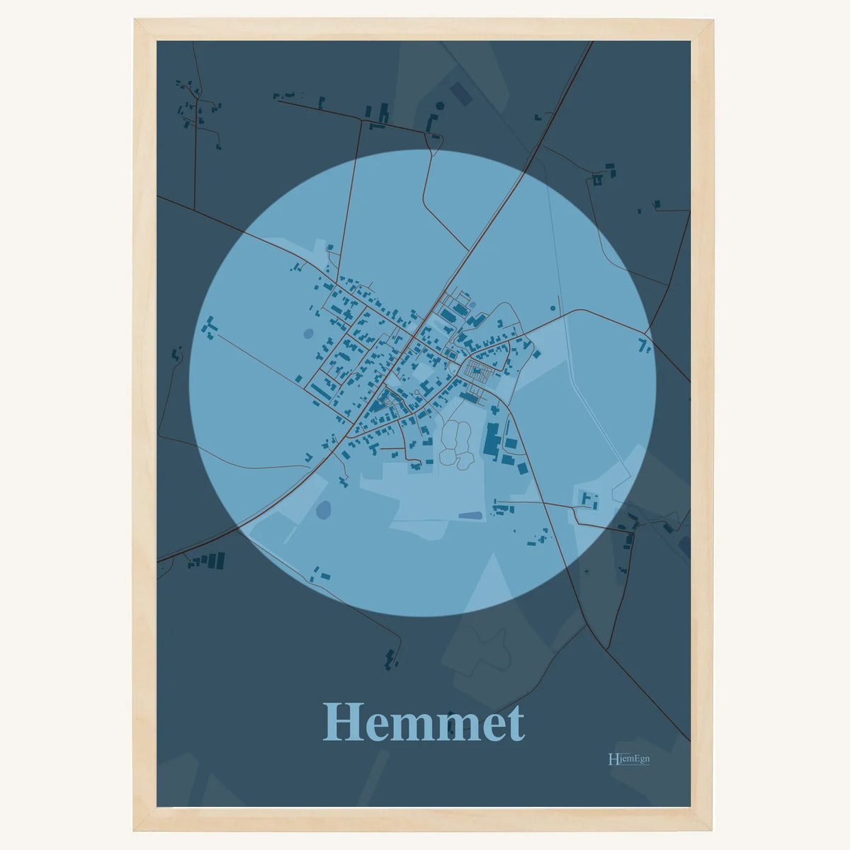 Hemmet plakat – Centrum 2026 – Lys pastel blå