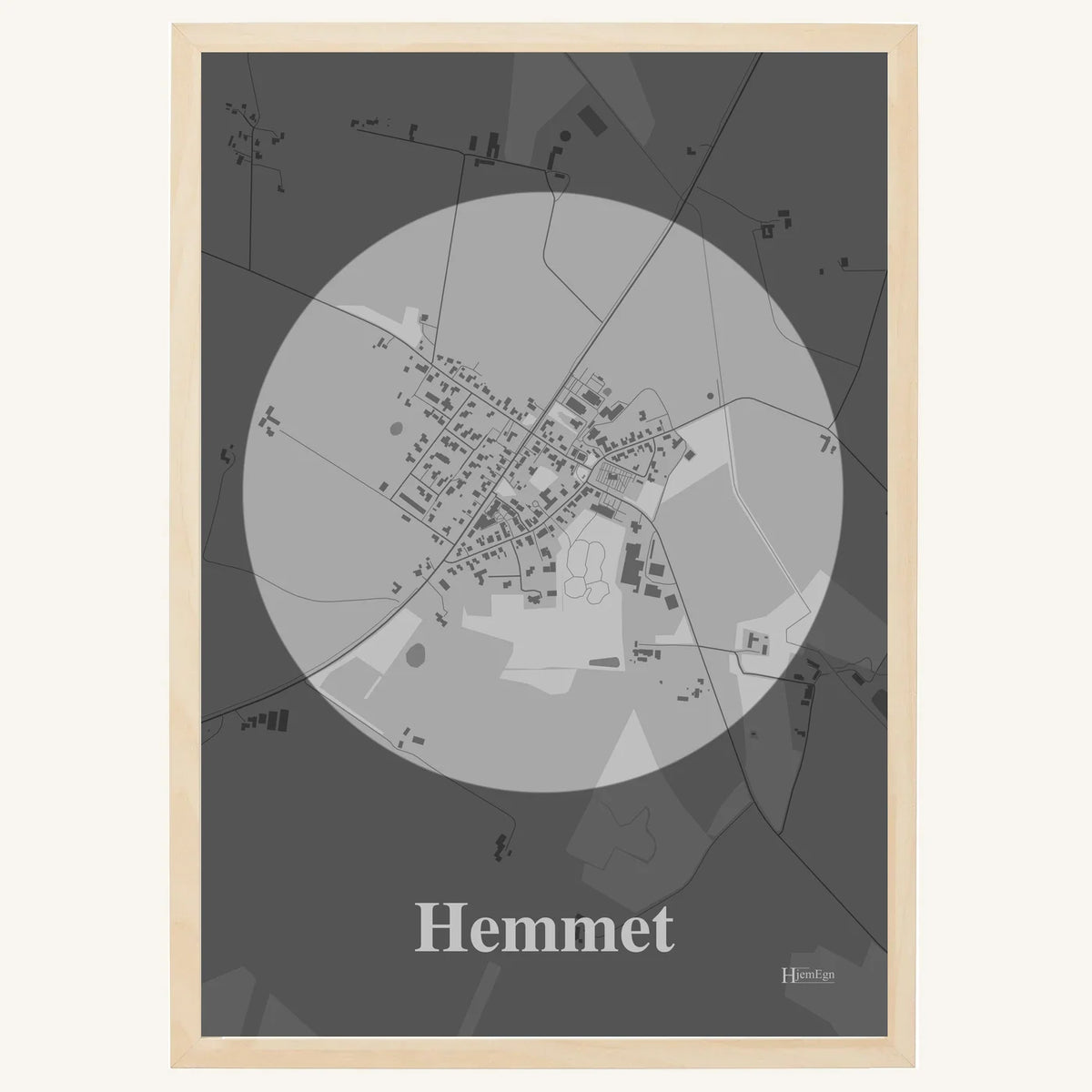 Hemmet plakat – Centrum 2026 – Lys pastel grå