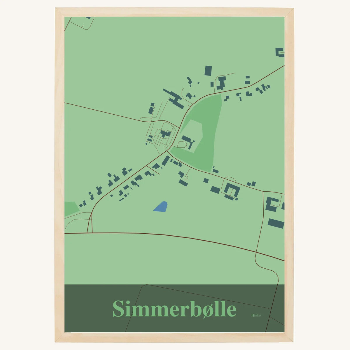 Simmerbølle plakat – Firkantet 2026 – Lys pastel grøn