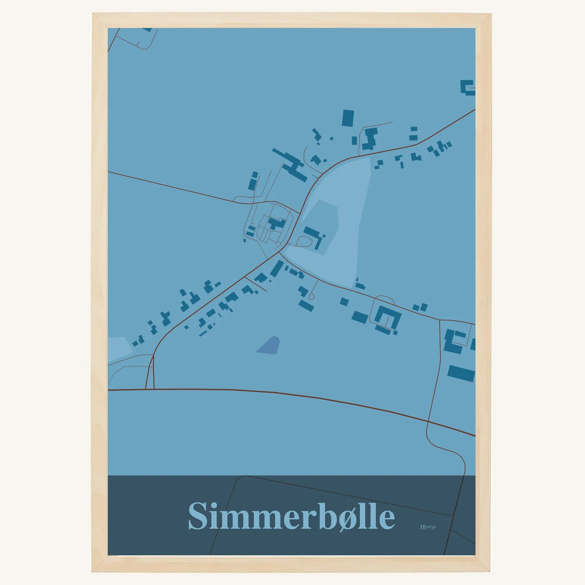 Simmerbølle plakat – Firkantet 2026 – Lys pastel blå