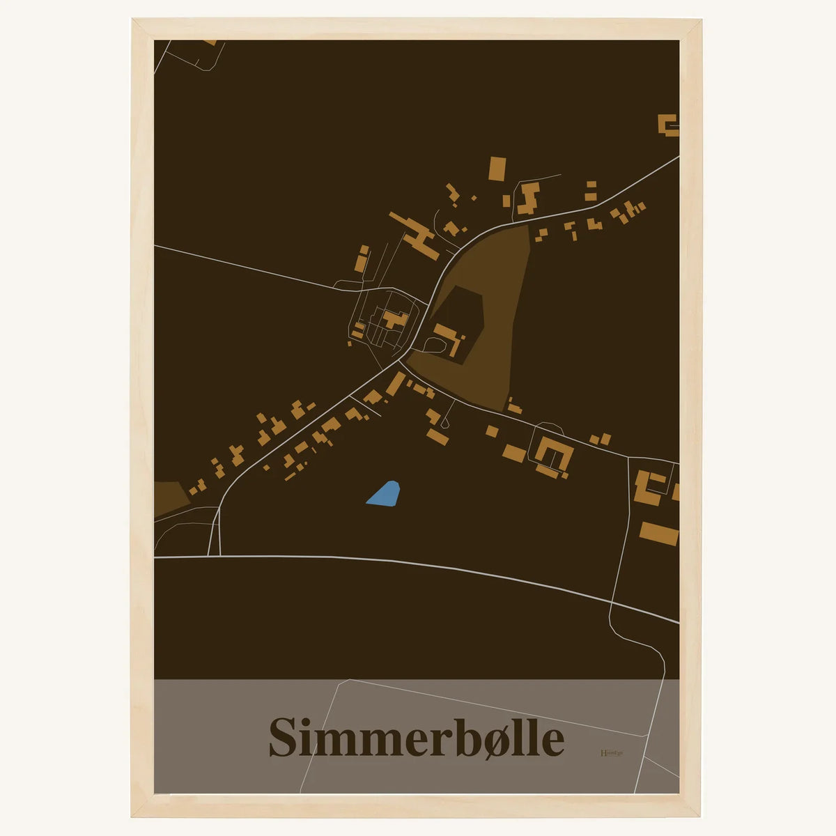 Simmerbølle plakat – Firkantet 2026 – Mørk brun