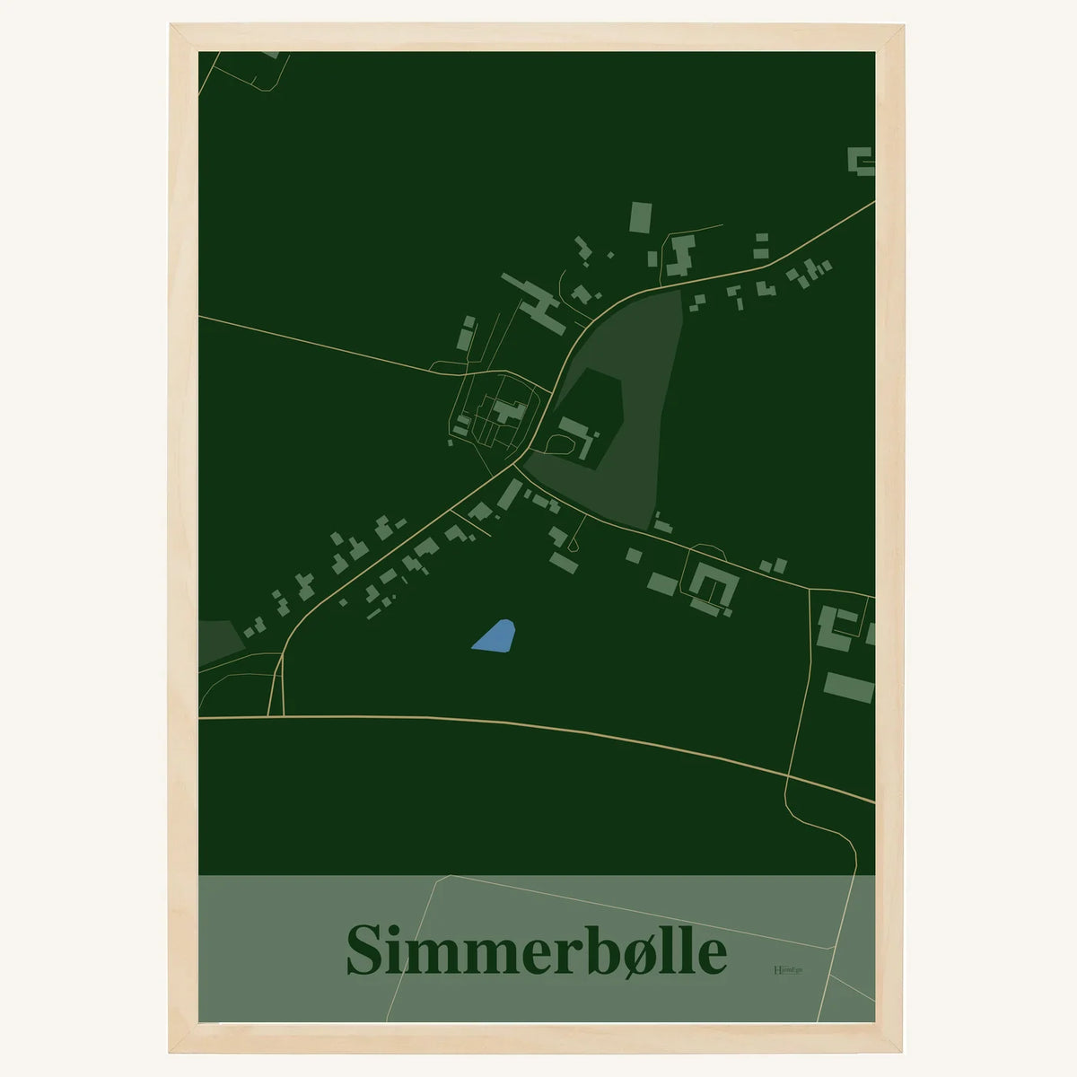 Simmerbølle plakat – Firkantet 2026 – Mørk grøn