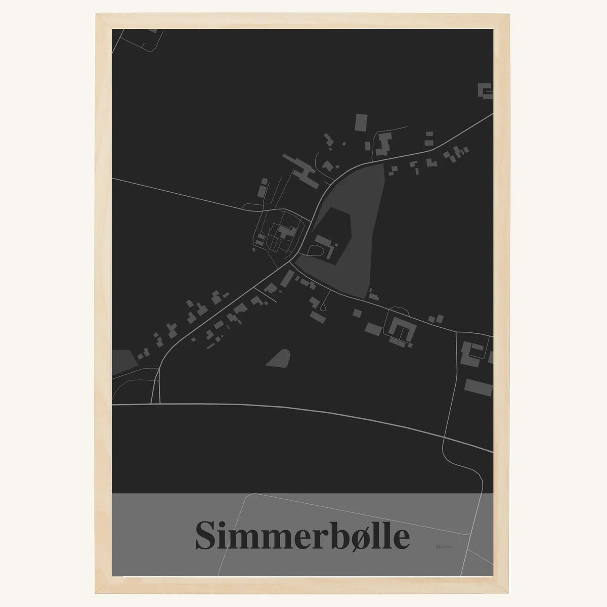 Simmerbølle plakat – Firkantet 2026 – Mørk grå