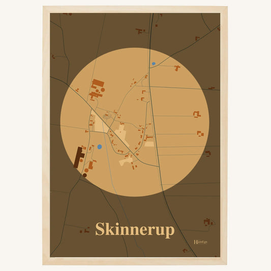 Skinnerup plakat – Centrum 2026 – Lys pastel brun