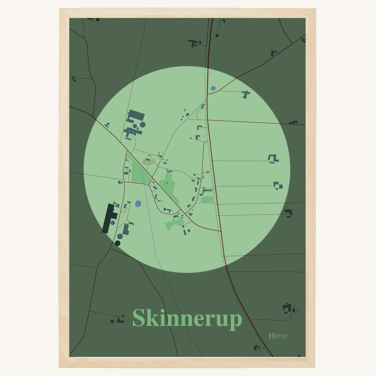 Skinnerup plakat – Centrum 2026 – Lys pastel grøn