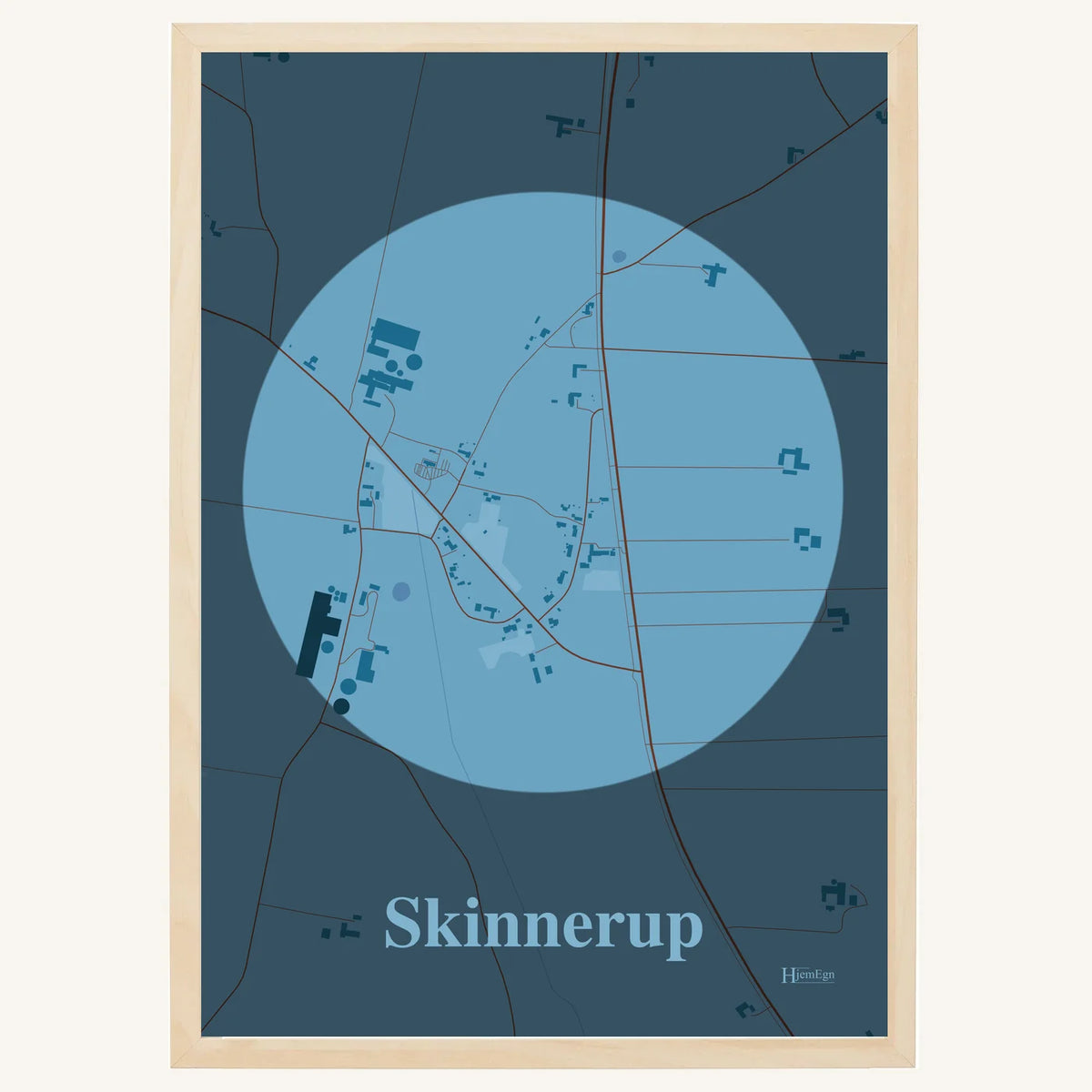 Skinnerup plakat – Centrum 2026 – Lys pastel blå