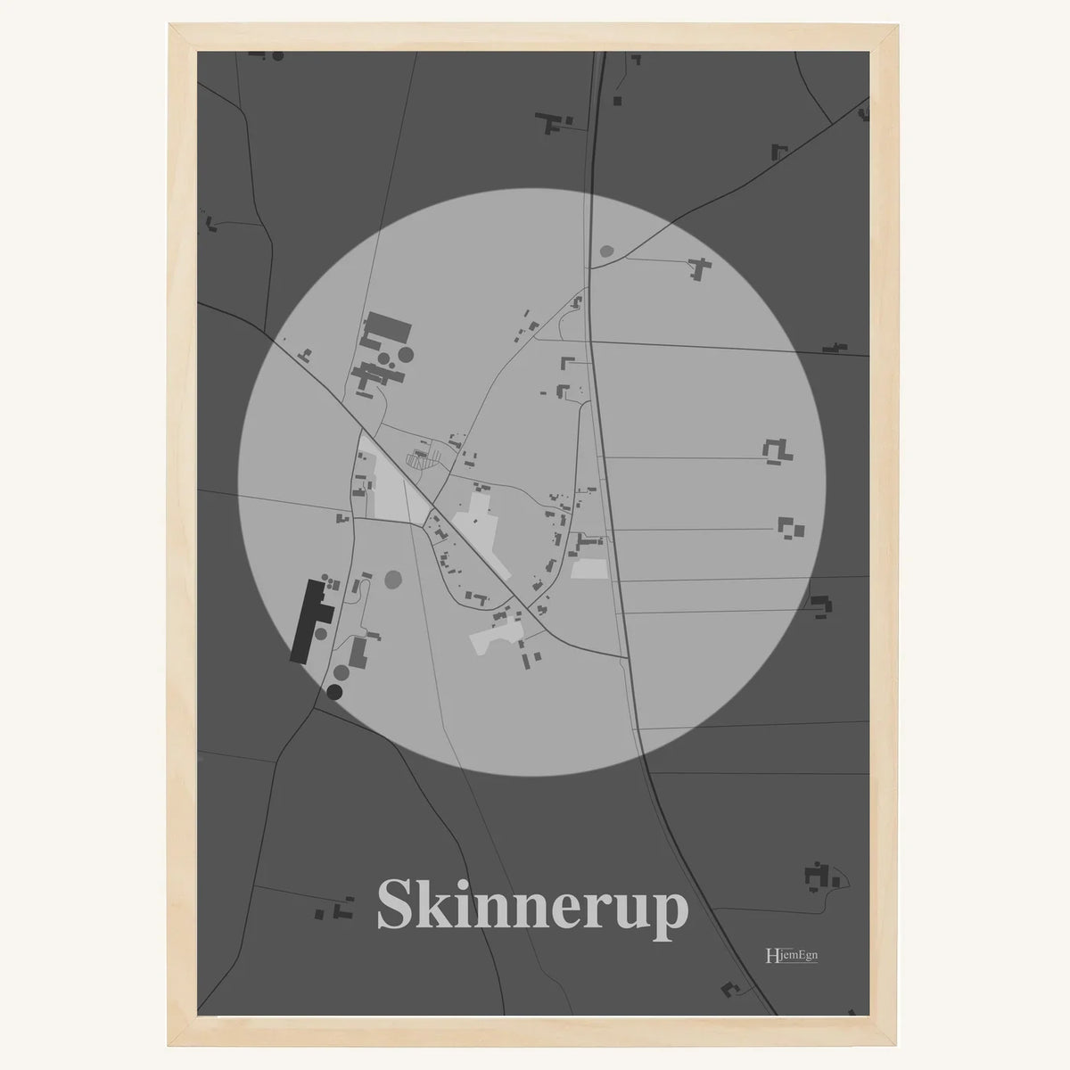 Skinnerup plakat – Centrum 2026 – Lys pastel grå