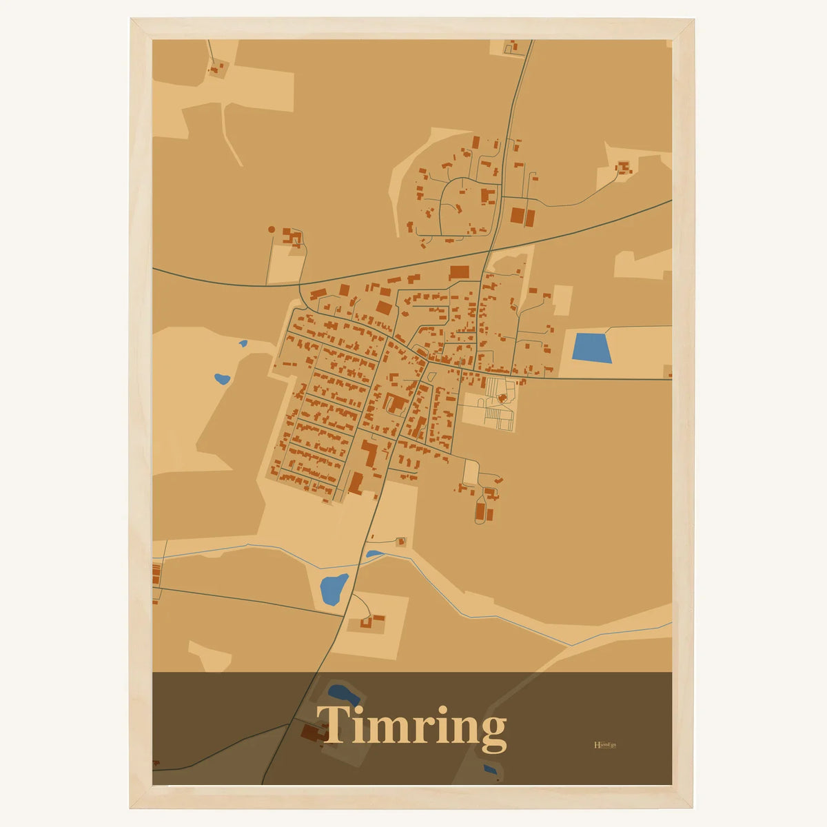Timring plakat – Firkantet 2026 – Lys pastel brun