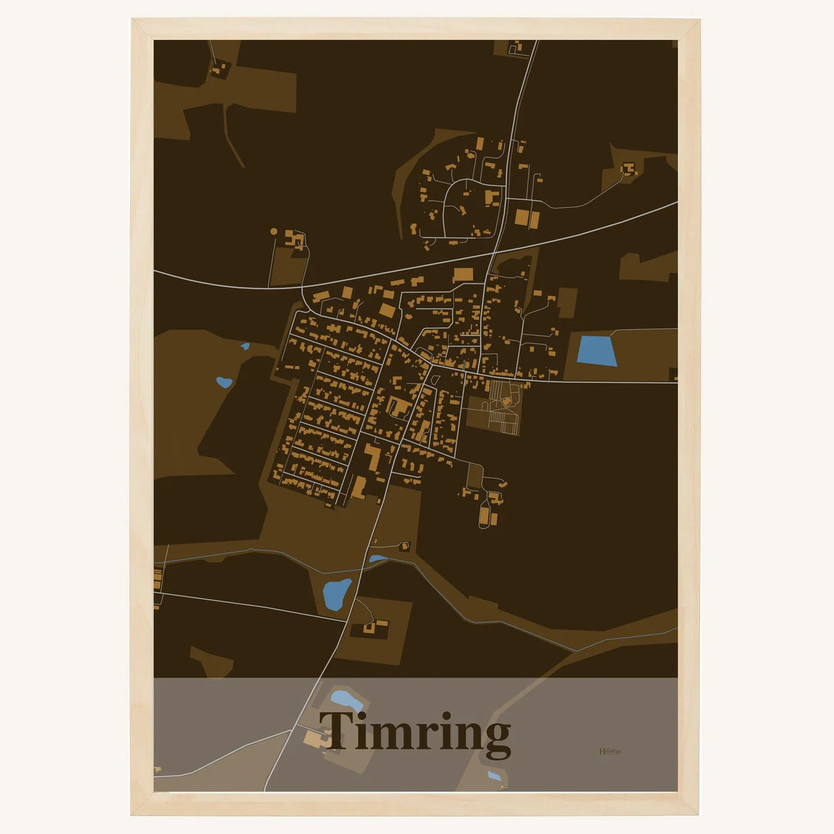 Timring plakat – Firkantet 2026 – Mørk brun