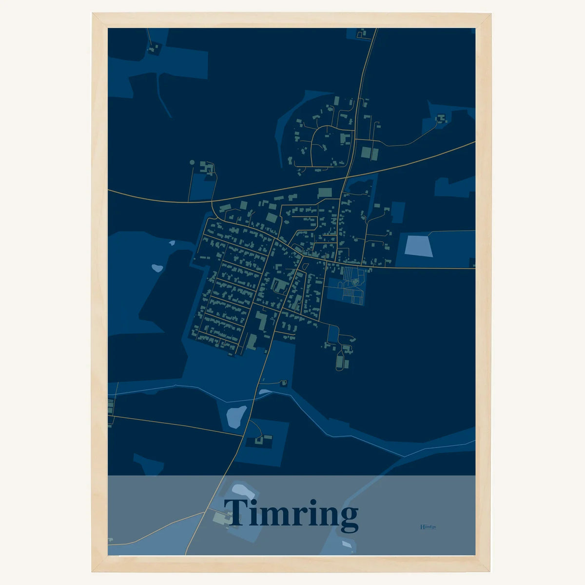 Timring plakat – Firkantet 2026 – Mørk blå