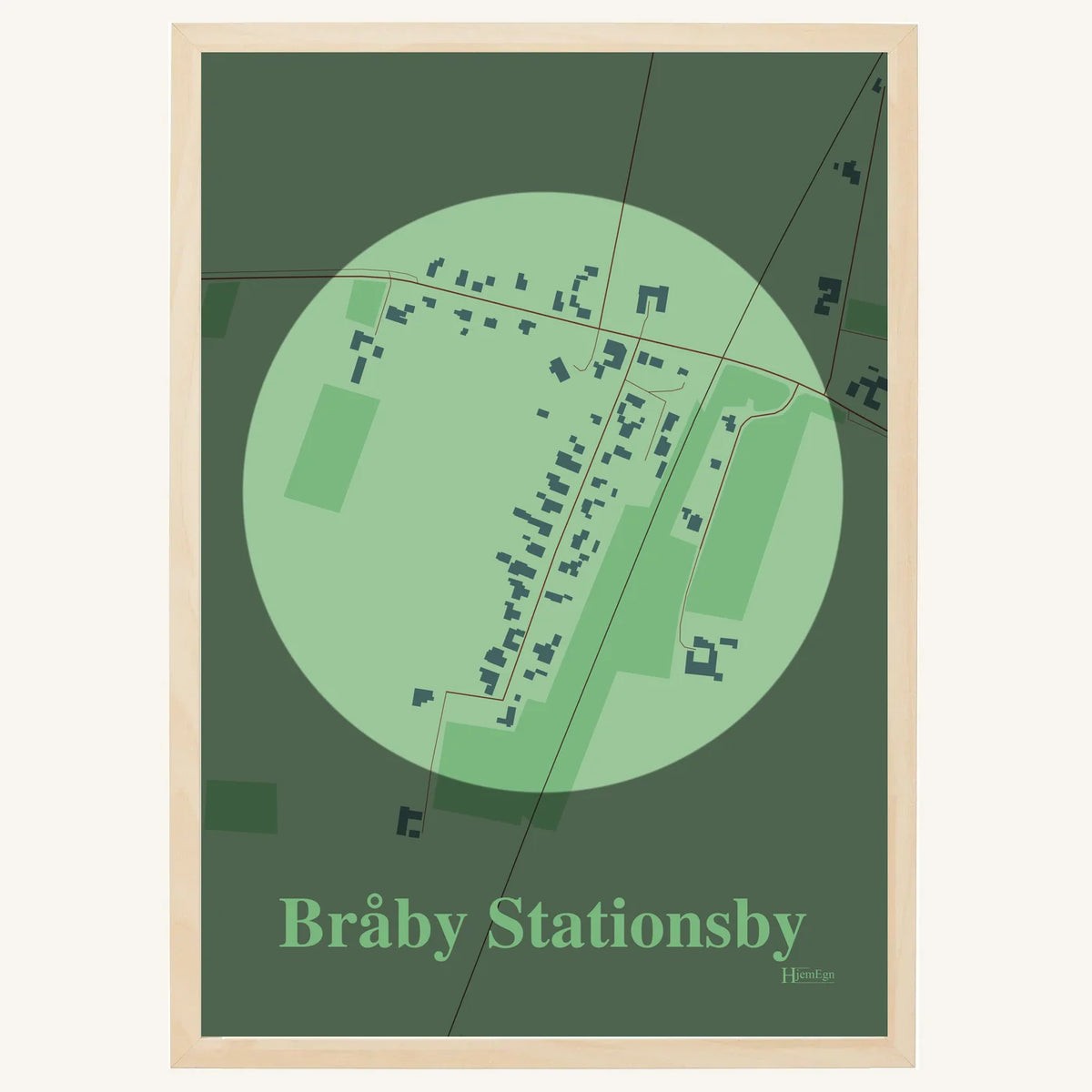 Bråby Stationsby plakat – Centrum 2026 – Lys pastel grøn