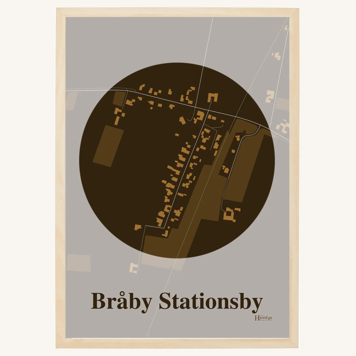 Bråby Stationsby plakat – Centrum 2026 – Mørk brun
