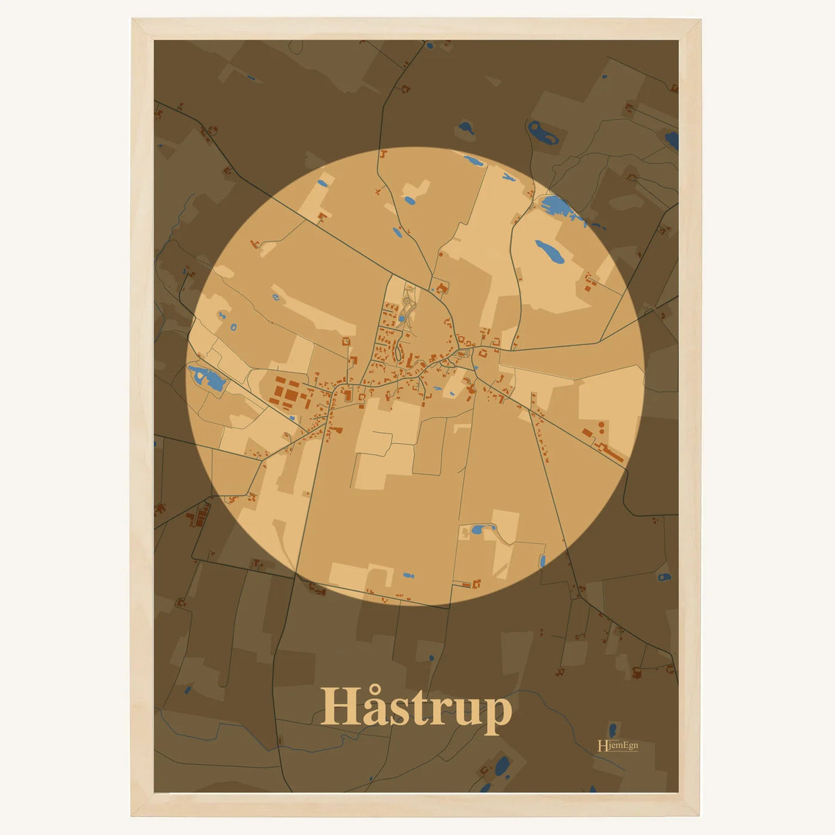 Håstrup plakat – Centrum 2026 – Lys pastel brun