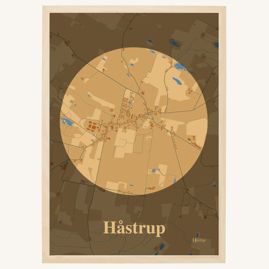 Håstrup plakat – Centrum 2026 – Lys pastel brun