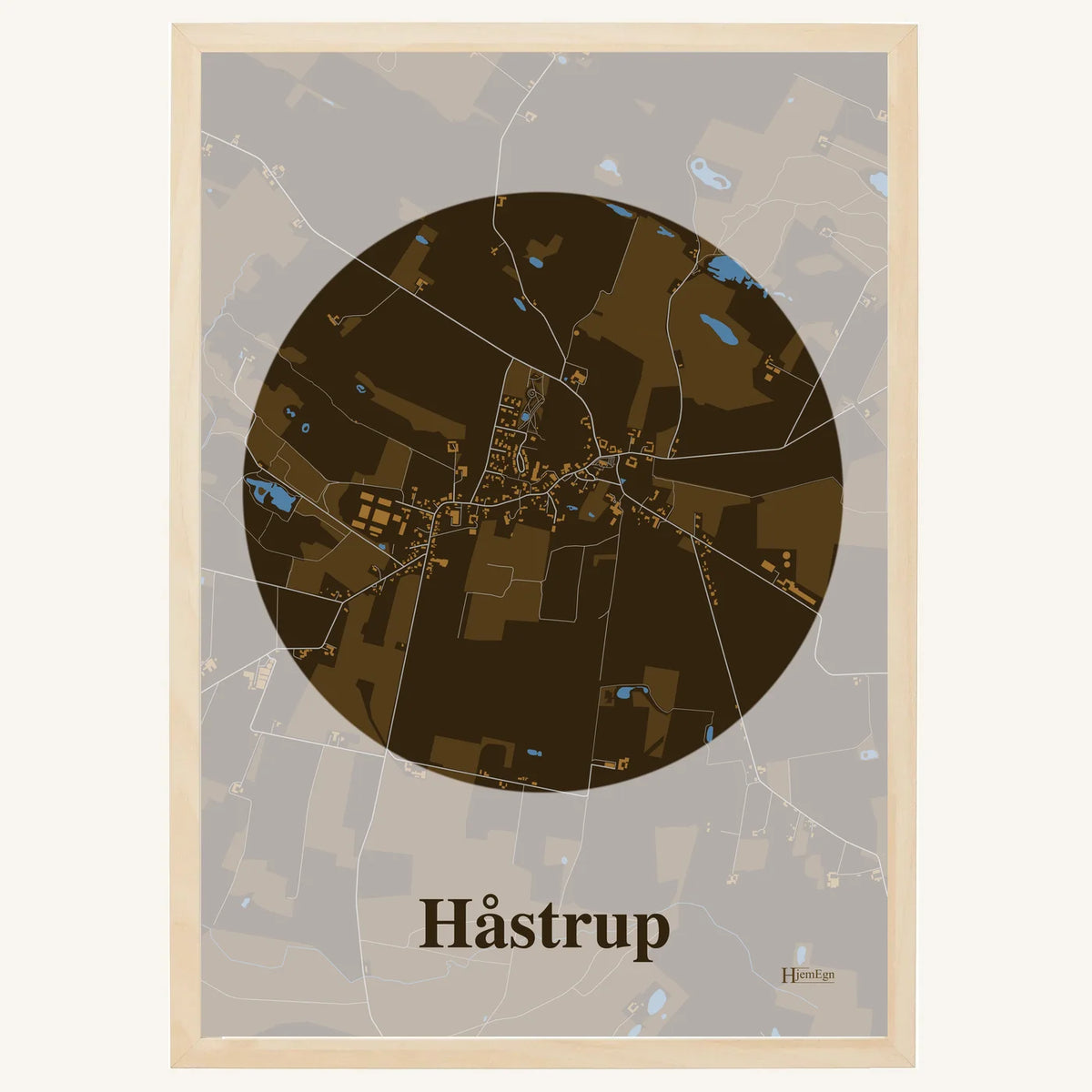 Håstrup plakat – Centrum 2026 – Mørk brun