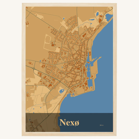 Nexø plakat – Firkantet 2026 – Lys pastel brun