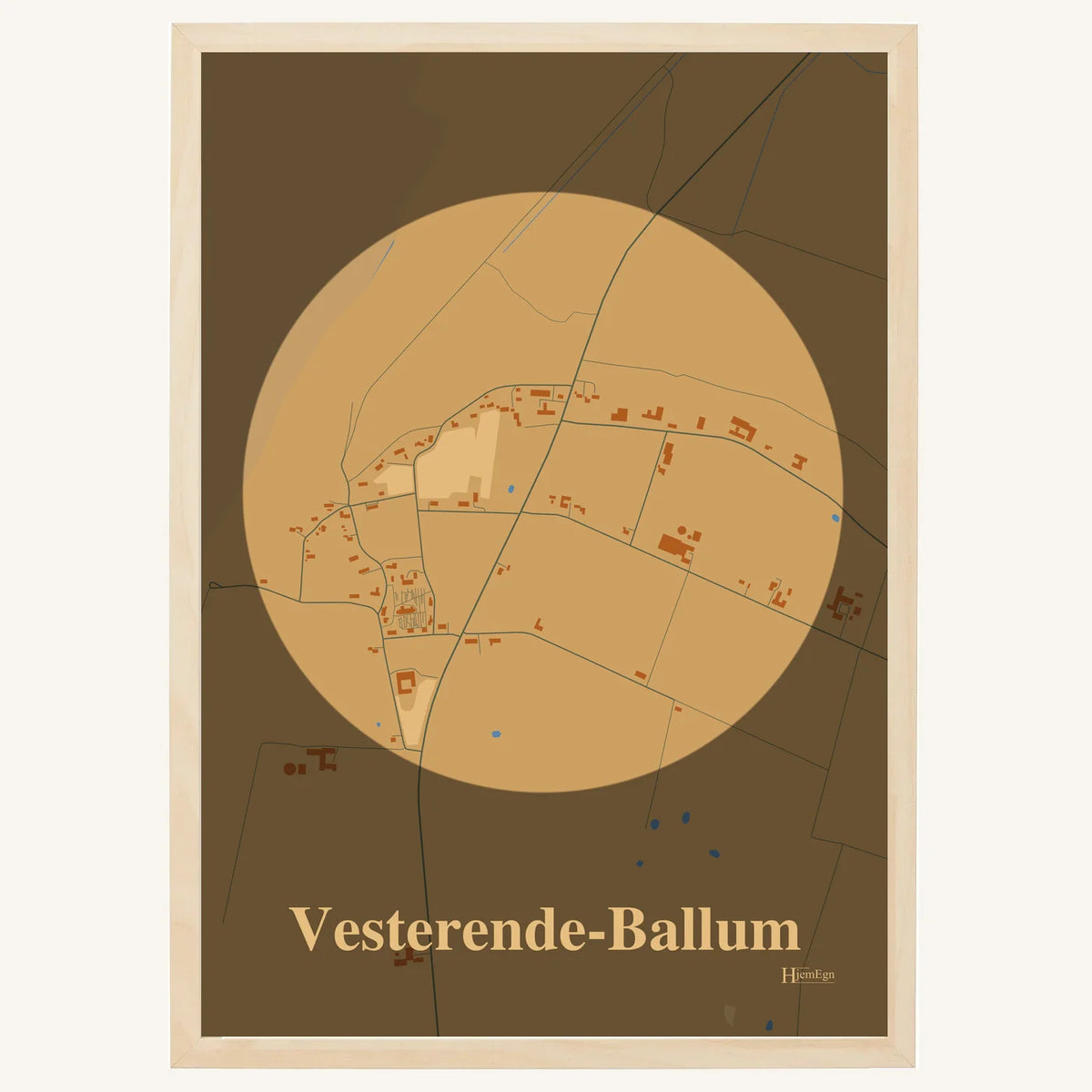 Vesterende-Ballum plakat – Centrum 2026 – Lys pastel brun