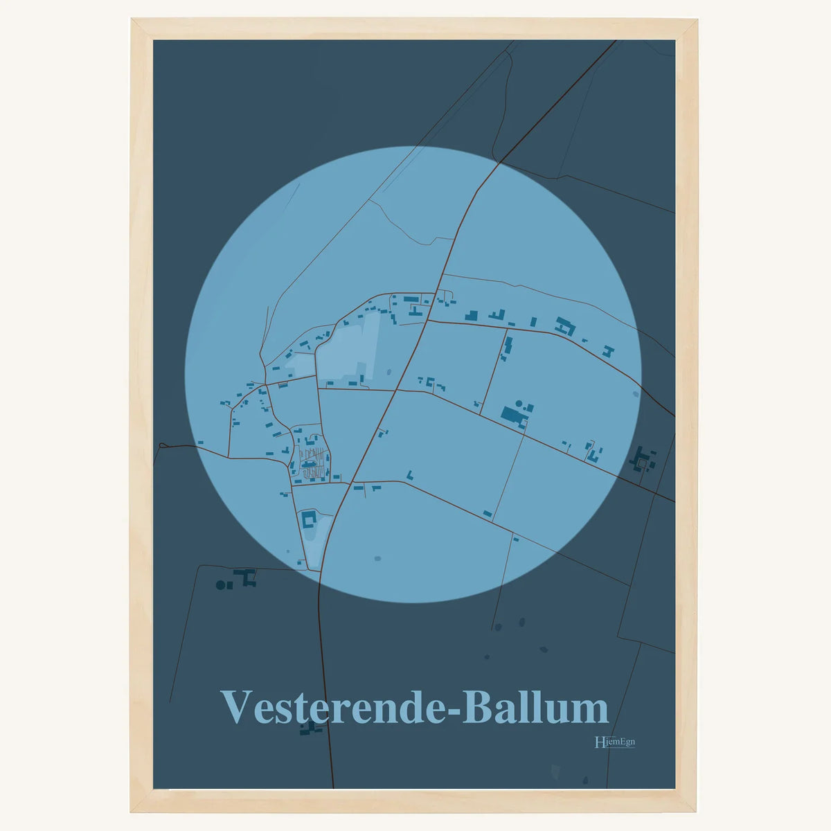 Vesterende-Ballum plakat – Centrum 2026 – Lys pastel blå