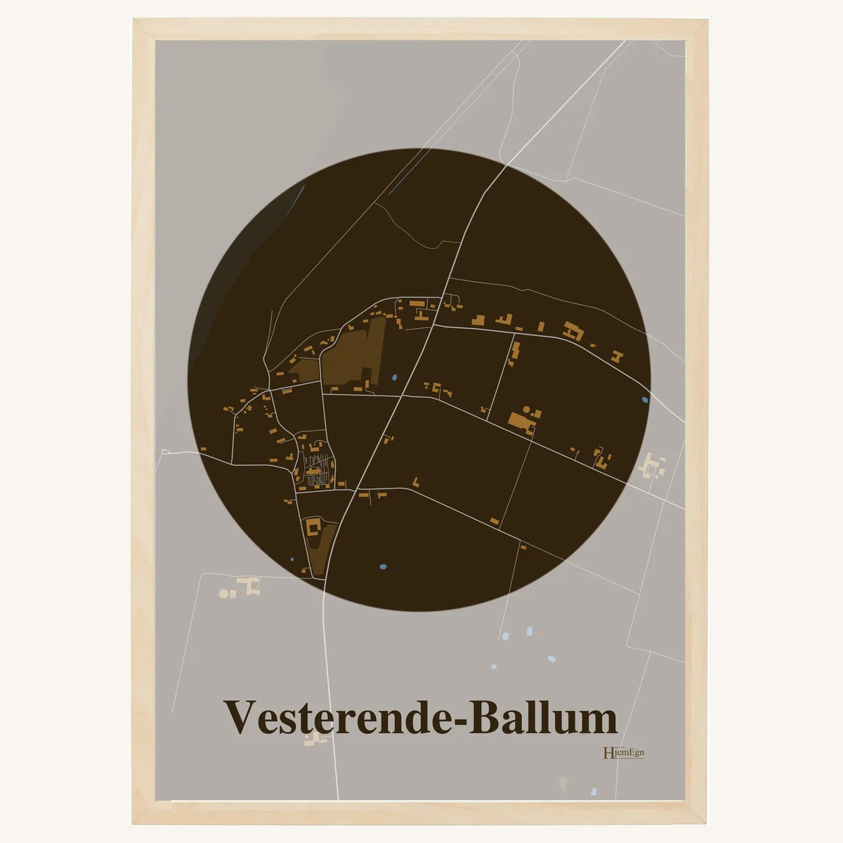 Vesterende-Ballum plakat – Centrum 2026 – Mørk brun