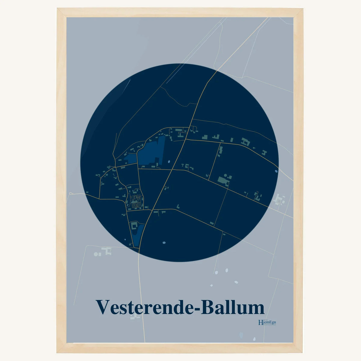 Vesterende-Ballum plakat – Centrum 2026 – Mørk blå