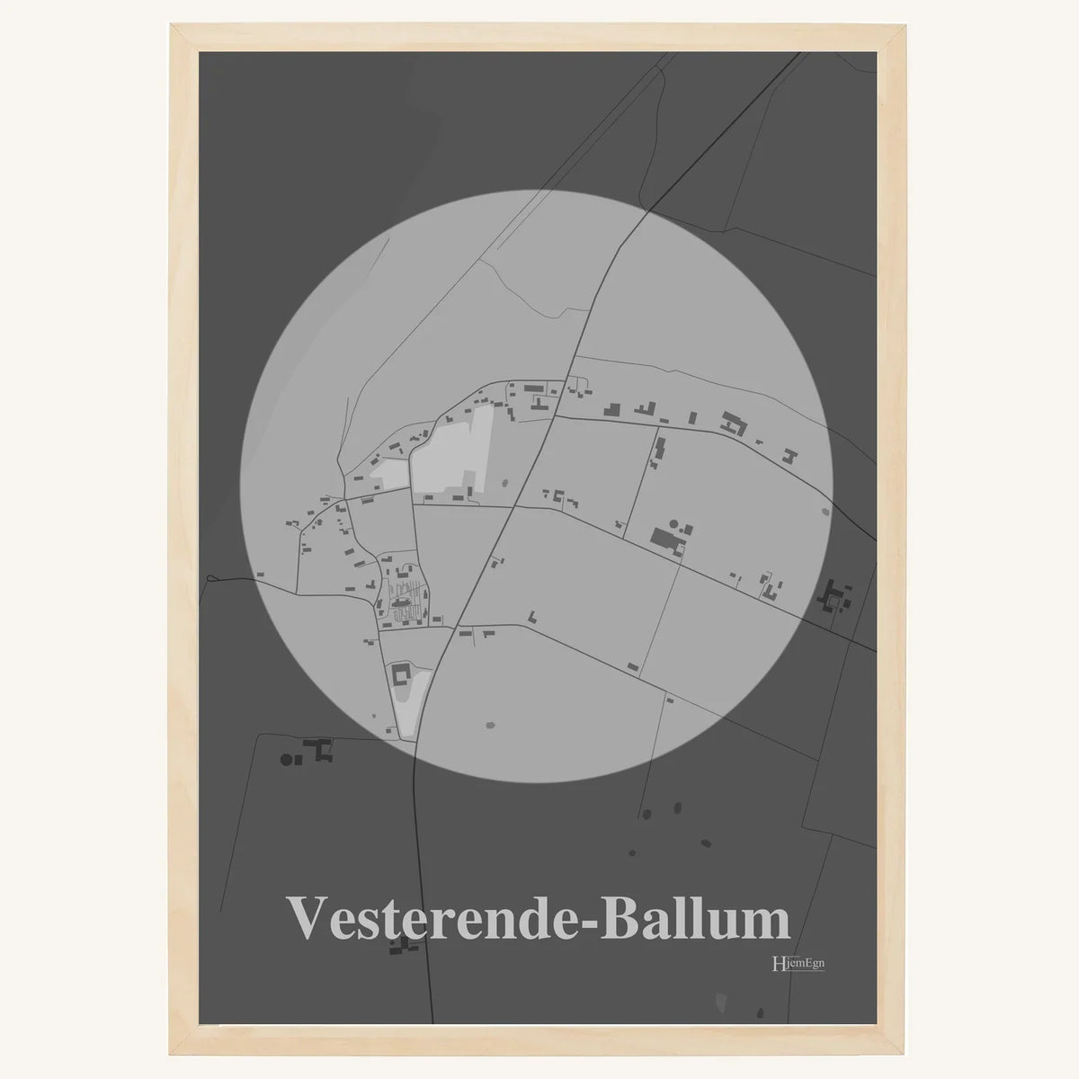 Vesterende-Ballum plakat – Centrum 2026 – Lys pastel grå
