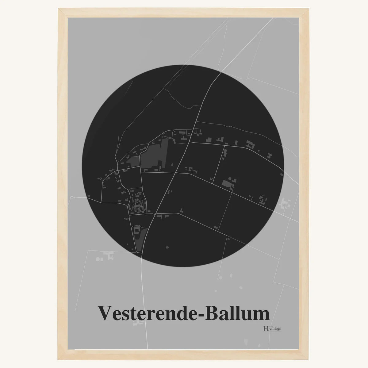 Vesterende-Ballum plakat – Centrum 2026 – Mørk grå
