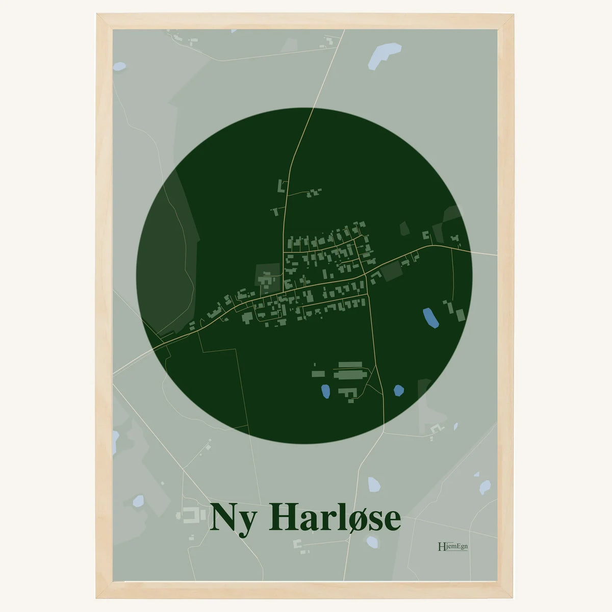 Ny Harløse plakat – Centrum 2026 – Mørk grøn
