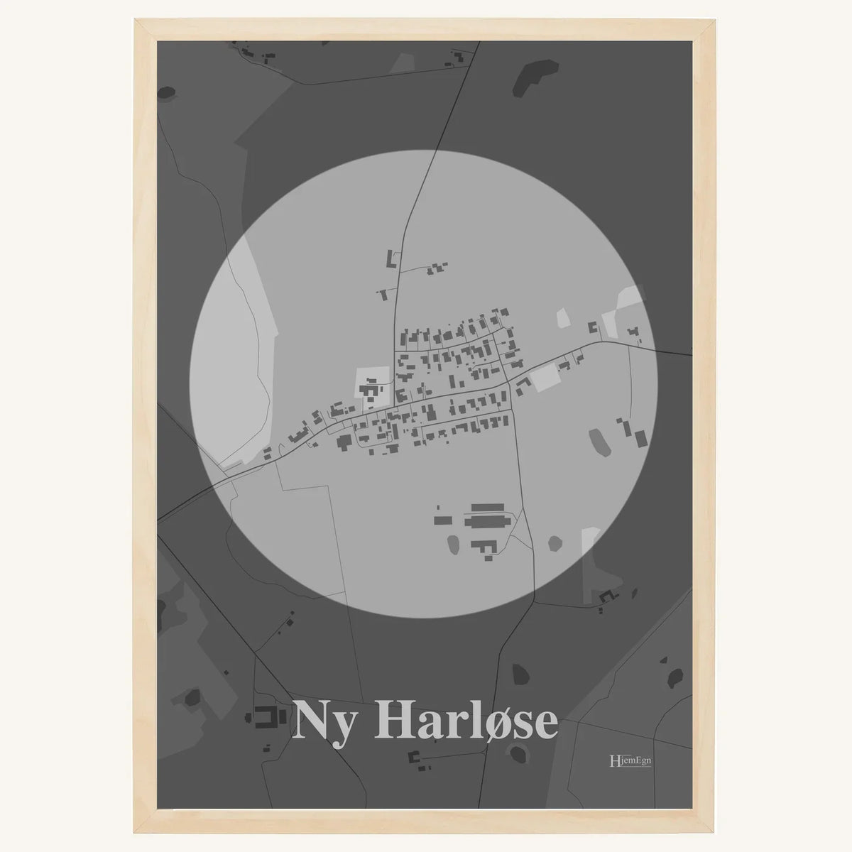 Ny Harløse plakat – Centrum 2026 – Lys pastel grå