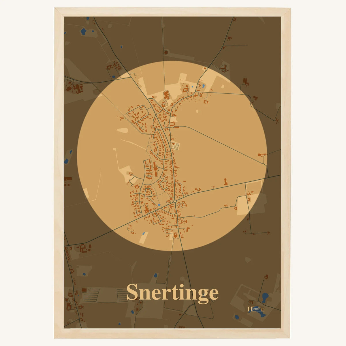 Snertinge plakat – Centrum 2026 – Lys pastel brun