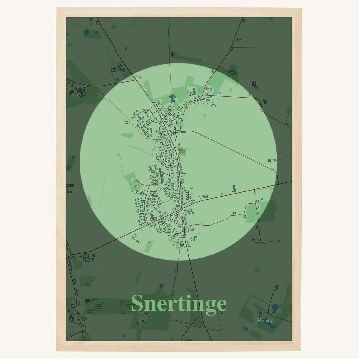 Snertinge plakat – Centrum 2026 – Lys pastel grøn