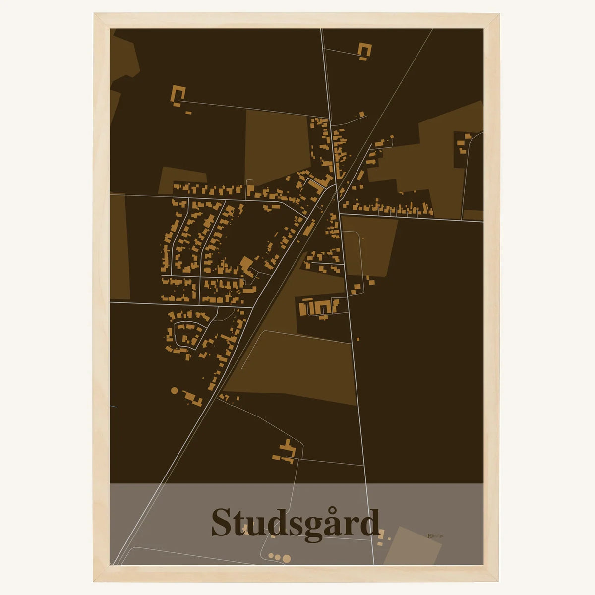 Studsgård plakat – Firkantet 2026 – Mørk brun
