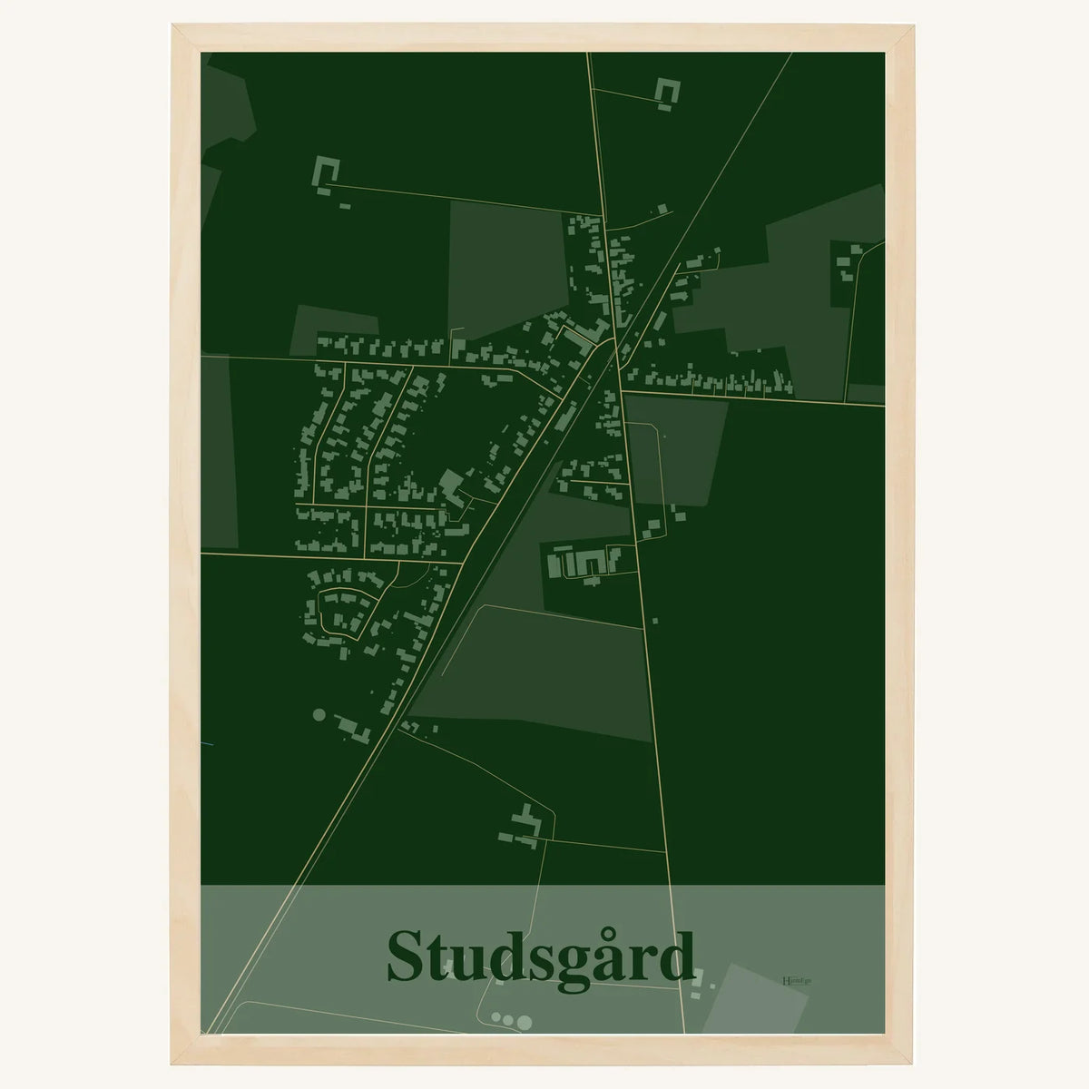 Studsgård plakat – Firkantet 2026 – Mørk grøn
