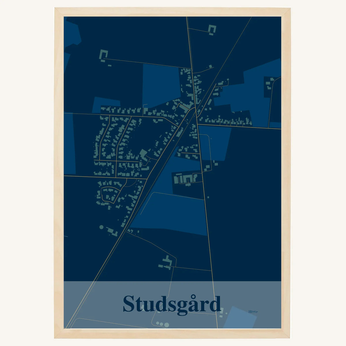 Studsgård plakat – Firkantet 2026 – Mørk blå