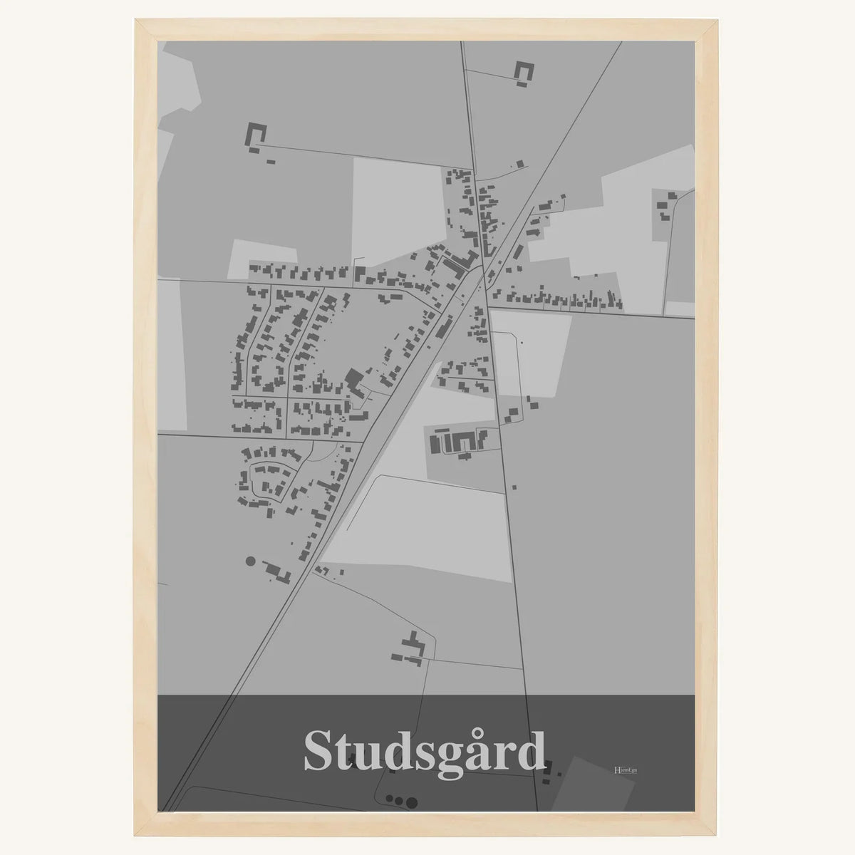 Studsgård plakat – Firkantet 2026 – Lys pastel grå