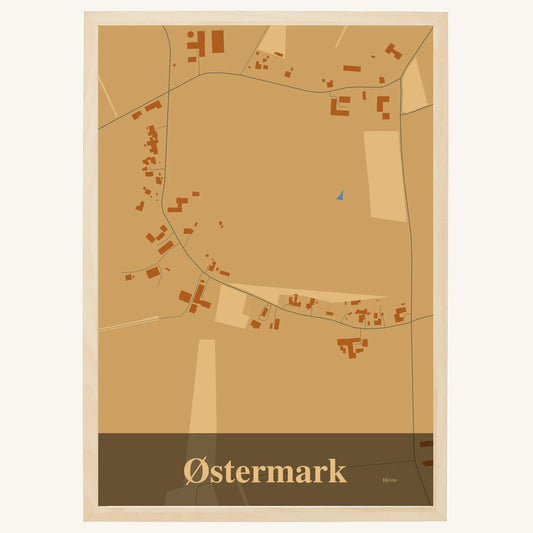 Østermark plakat – Firkantet 2026 – Lys pastel brun