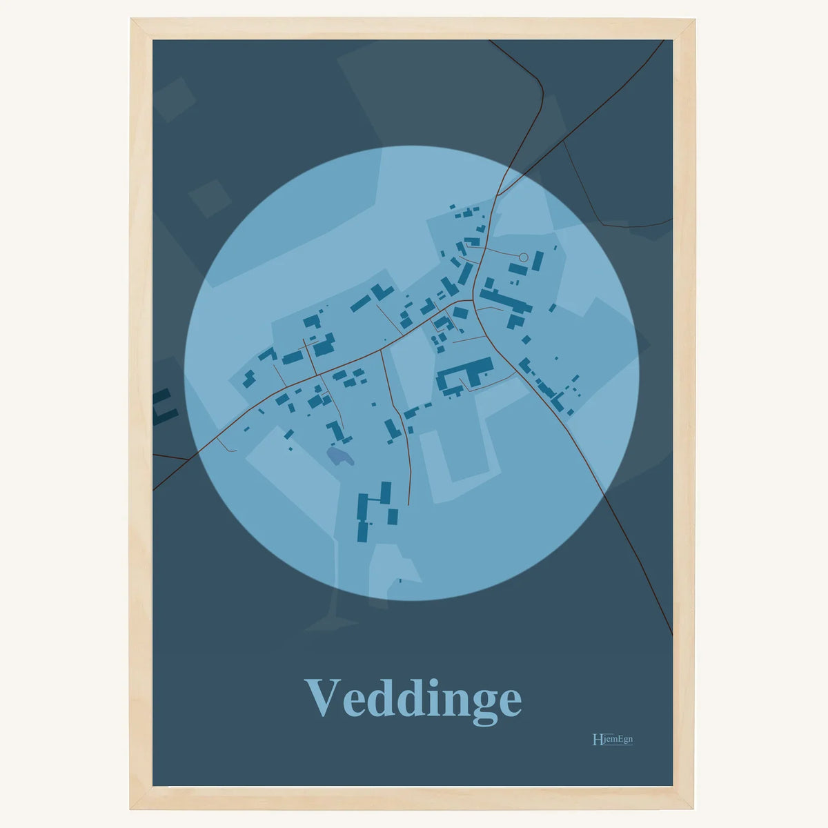 Veddinge plakat – Centrum 2026 – Lys pastel blå