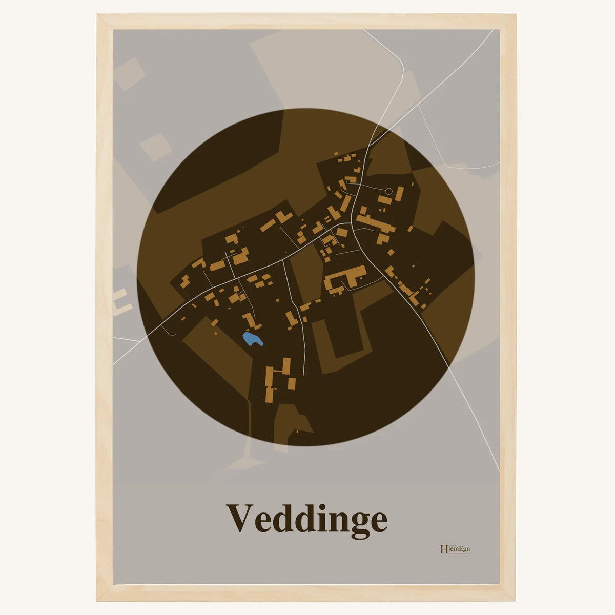 Veddinge plakat – Centrum 2026 – Mørk brun