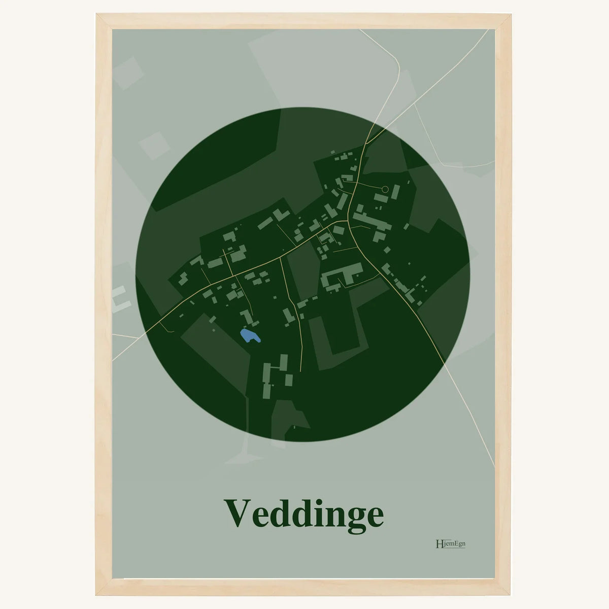 Veddinge plakat – Centrum 2026 – Mørk grøn