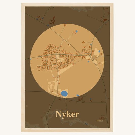 Nyker plakat – Centrum 2026 – Lys pastel brun