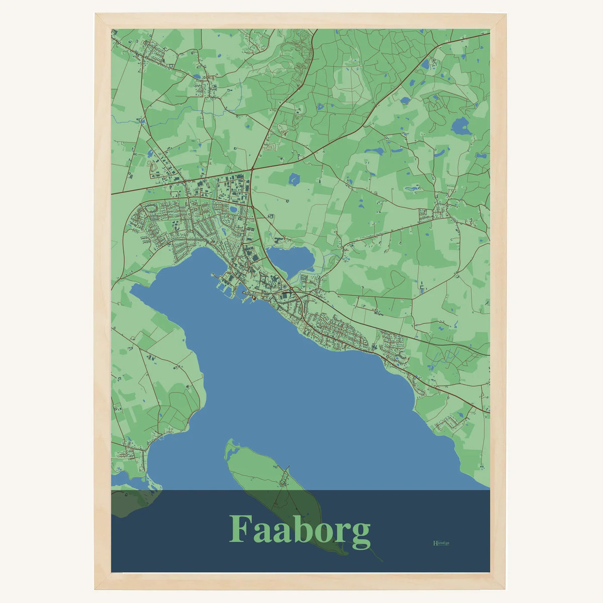 Faaborg plakat – Firkantet 2026 – Lys pastel grøn
