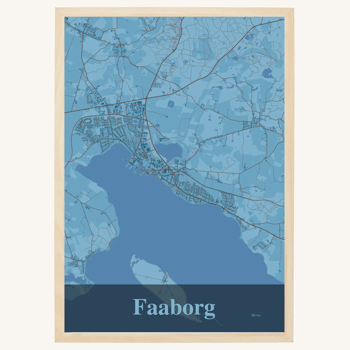 Faaborg plakat – Firkantet 2026 – Lys pastel blå